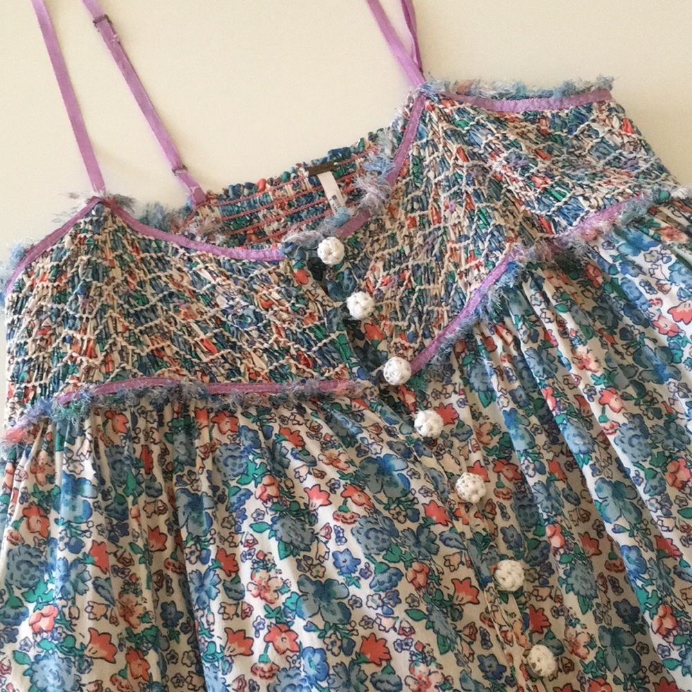 Free People Multicolor Floral Midi Dress